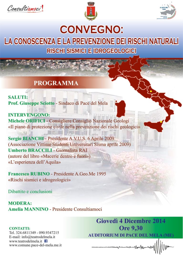 Convegno: La conoscenza e la prevenzione dei rischi naturali